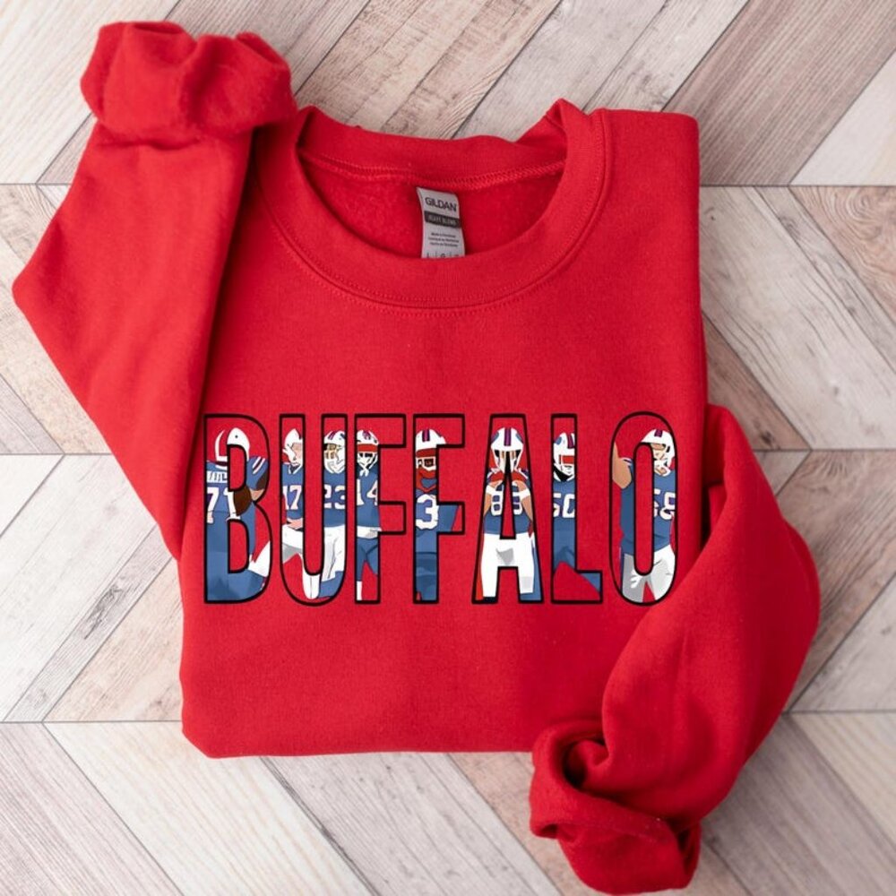 Buffalo Bills Sweatshirt Game Day Football Sweatshirt 91
